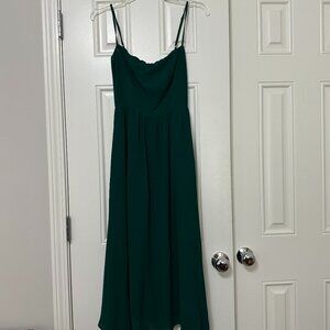 Reformation Green Midi Dress